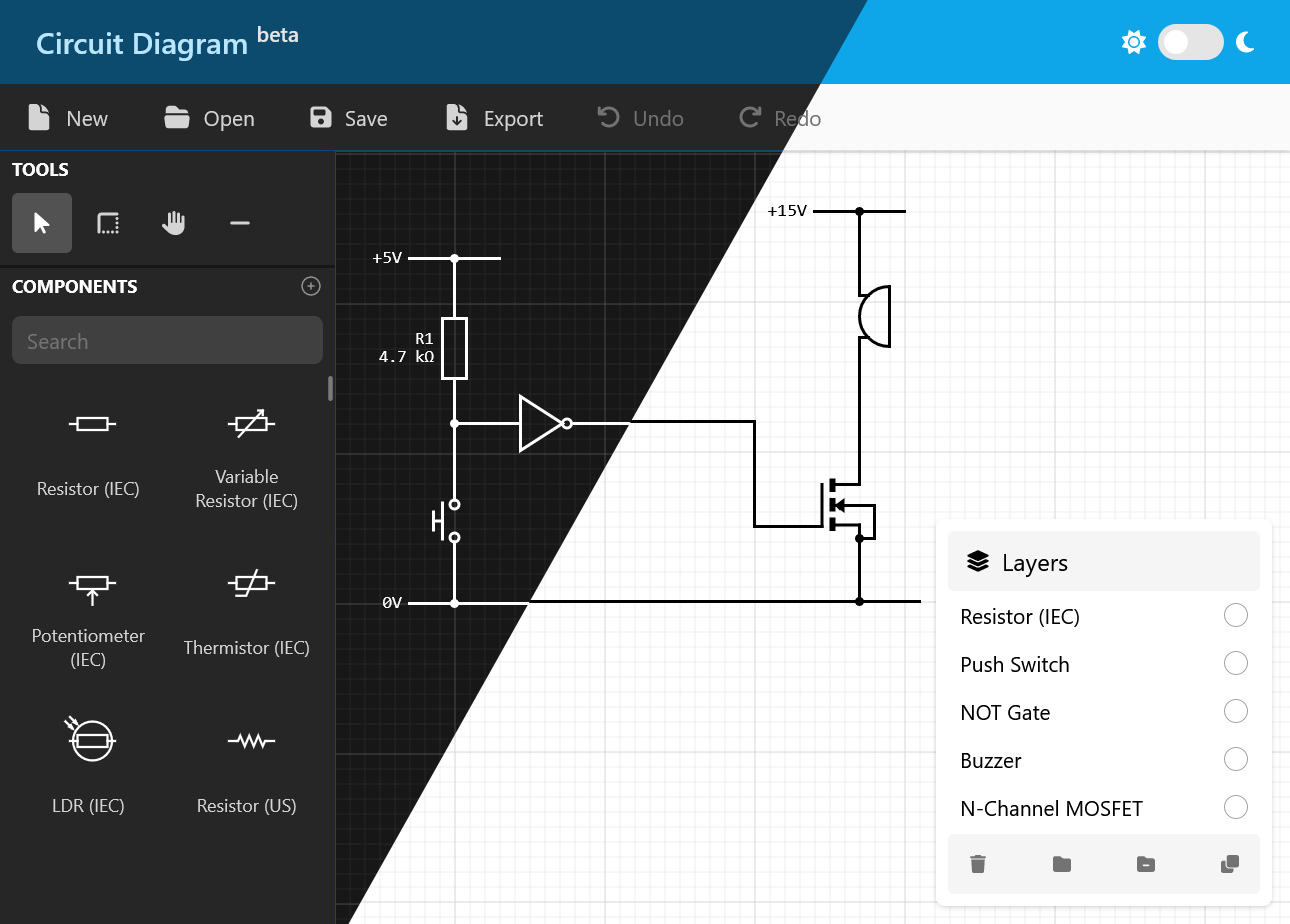 Web Editor Beta - News - Circuit Diagram